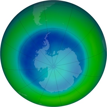 August 2005 monthly mean Antarctic ozone